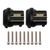 INJORA 2PCS 11g/pcs Brass Diff Covers for 1/18 TRX4M Front Rear Axles (Black)