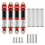 INJORA 53mm Aluminum Threaded Oil Shocks for 1/18 TRX4M (Red)