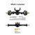 INJORA +7mm Planet Axles with Double Joint Shafts for 1/18 TRX4M (Black)