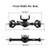 INJORA +7mm Planet Axles with Double Joint Shafts for 1/18 TRX4M (Black)