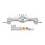 INJORA +5mm Diamond Portal Axles for 1/18 TRX4M (Silver)