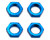 Team Associated 17mm Aluminum Serrated Wheel Hex Nut (Blue) (4)
