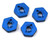 Team Associated Factory Team Reflex 14B/14T Aluminum Wheel Hexes (Blue) (4)