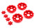 JConcepts "Tracker" Monster Truck Wheel Mock Beadlock Rings (Red) (4)