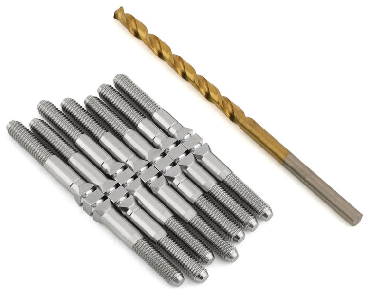 J&T Bearing Co. TLR 22X-4 Titanium "Milled" XD Turnbuckle Kit (Natural)