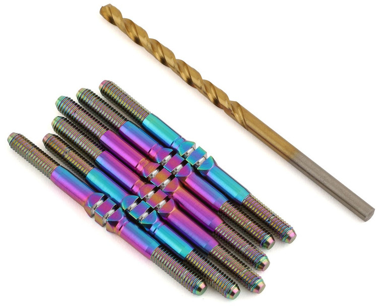 J&T Bearing Co. TLR 22 5.0 Titanium "Milled" XD Turnbuckle Kit (Oil Slick)