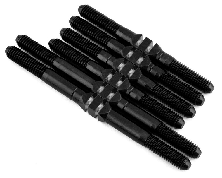 J&T Bearing Co. Tekno EB410.2 Titanium "Milled'' XD Turnbuckle Kit (Black) (6)