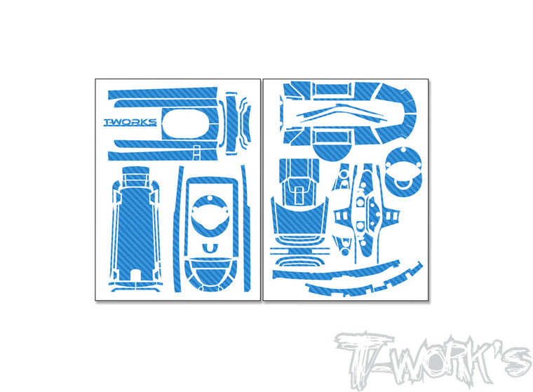 TS-066 3D Sticker ( For Futaba T10PX ) 6colors BLUE