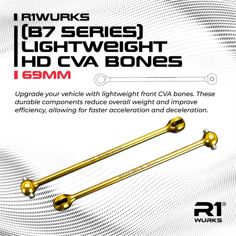 R1WURKS (B7 Series) Lightweight HD CVA Bones, 69mm