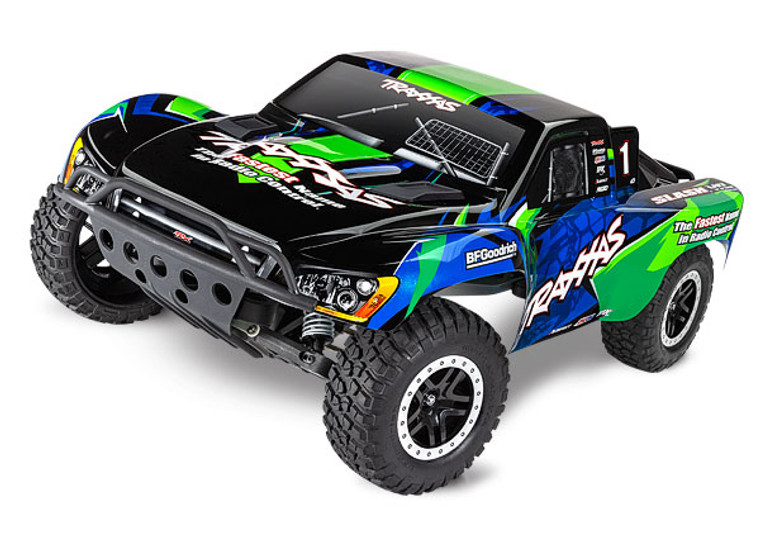 SlashÆ VXL:  1/10 Scale 2WD Brushless Short Course Racing Truck with TQiô Traxxas Linkô Enabled 2.4GHz Radio System & Traxxas Stability Management (TSM)Æ 58376-74-GRN