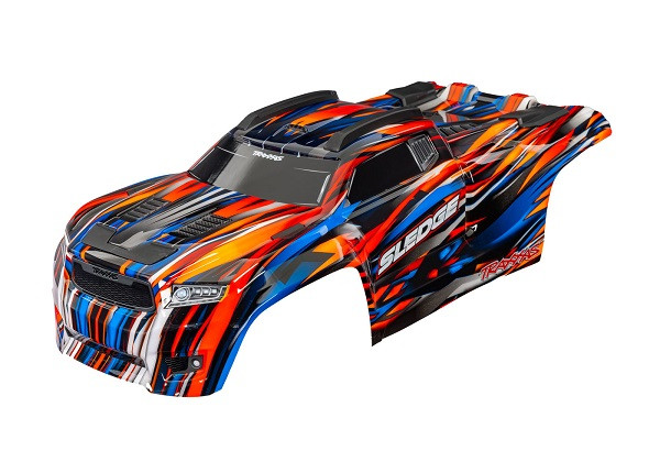 Body, SledgeÆ, orange (painted, decals applied) (assembled with front & rear body mounts and rear body support for clipless mounting) 9511-ORNG