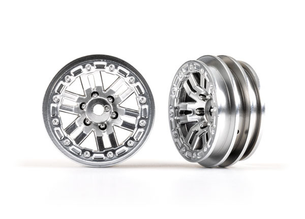 Wheels, 1.0" (satin chrome) (2) 9768-SATIN