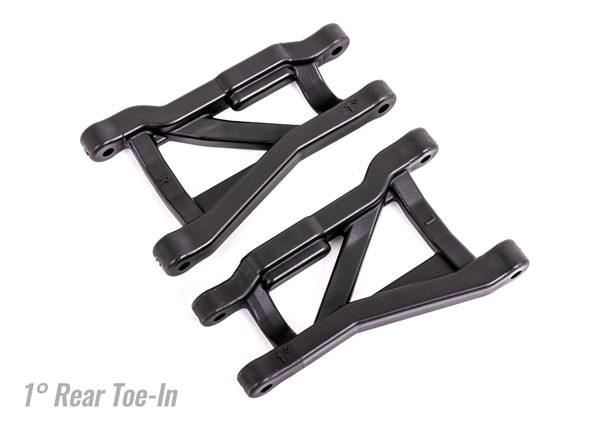 Suspension arms, black, rear (left & right), heavy duty, 1∞ toe angle (2)