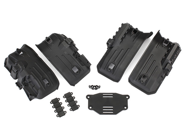Fenders, inner, front & rear (2 each)/ rock light covers (8)/ battery plate/ 3x8 flathead screws (4) Fenders, inner, front & rear (2 each)/ rock light covers (8)/ battery plate/ 3x8 flathead screws (4)