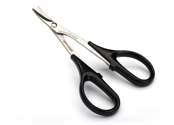 Scissors, curved tip