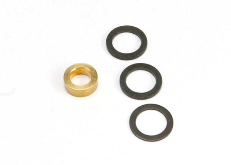 Washer, 7x10x1.0 (2), 7x10x0.5 (1) black steel (shims for flywheel spacing), Washer, 5x8x2.8 brass (1) (shim for clutch bell spacing) for RevoÆ Big Block Kit