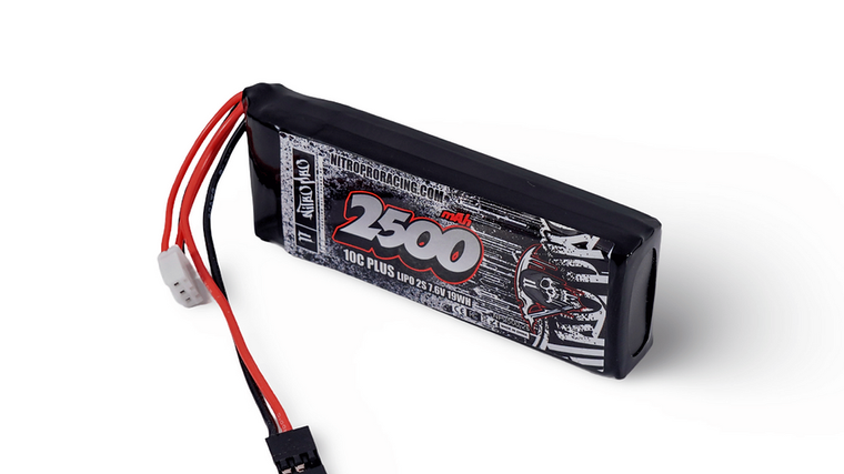 2s 7.6v 2500mah stick receiver pack