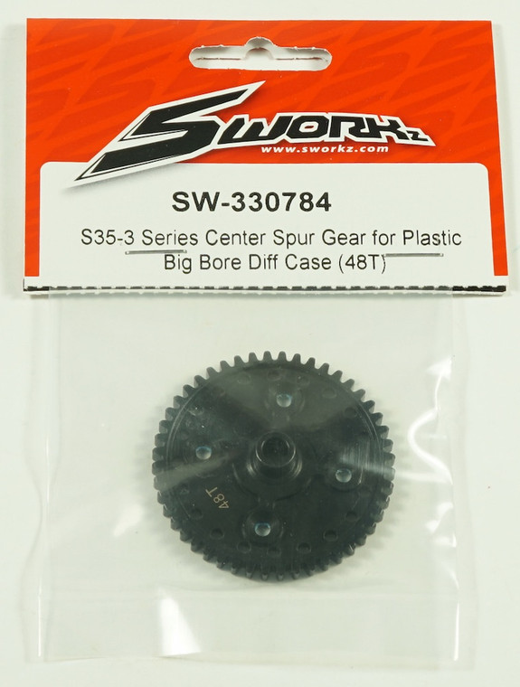 SWORKz Center Spur Gear for Plastic Big Bore Diff Case (48T)