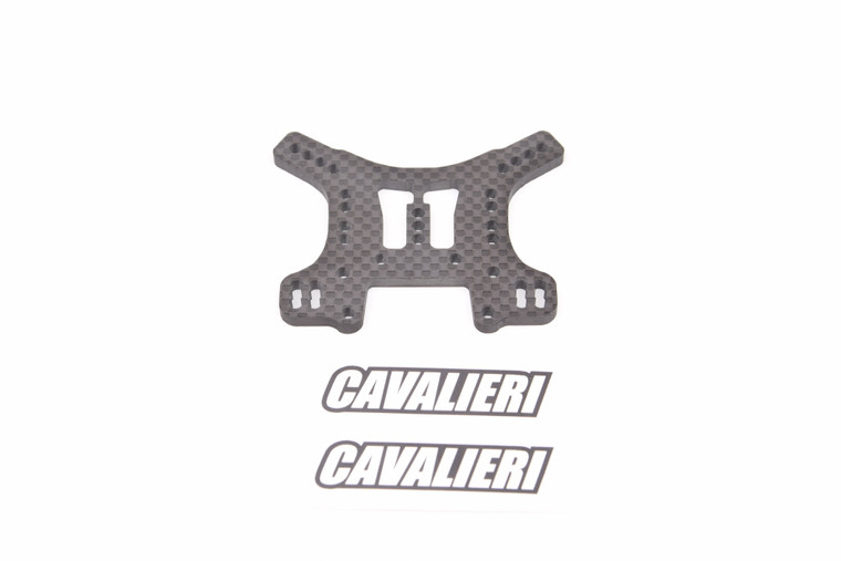 SWORKz S14-3 Carbon Rear Shock Plate "by RC Carbon Cavalieri"