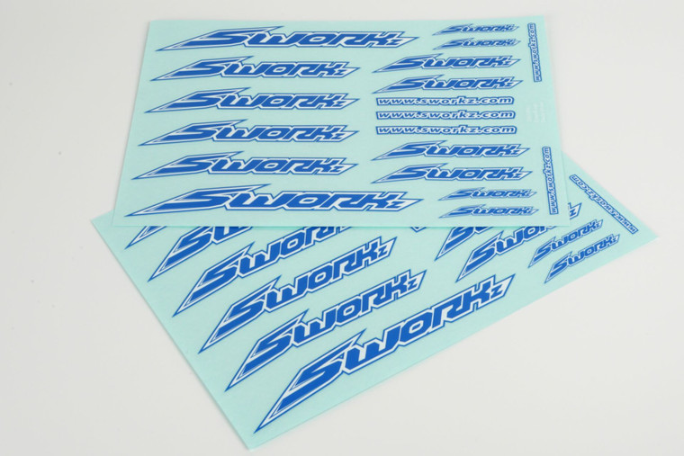 SWORKz Speed Logo Sticker (PushBar)(BL)(2pc)