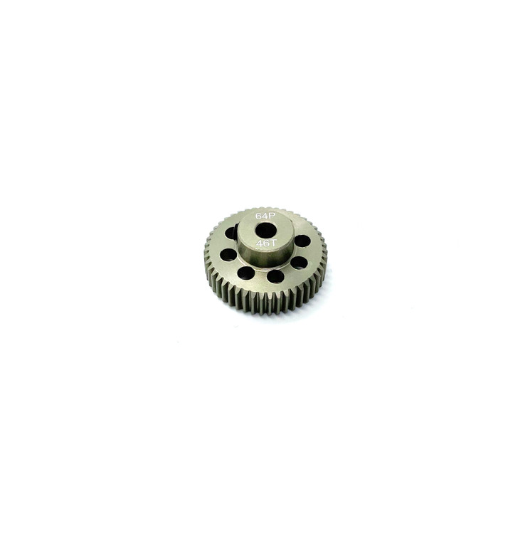 Assault RC Precision Aluminum Hardened 64P Pinion Gear (46T) (3mm Bore)