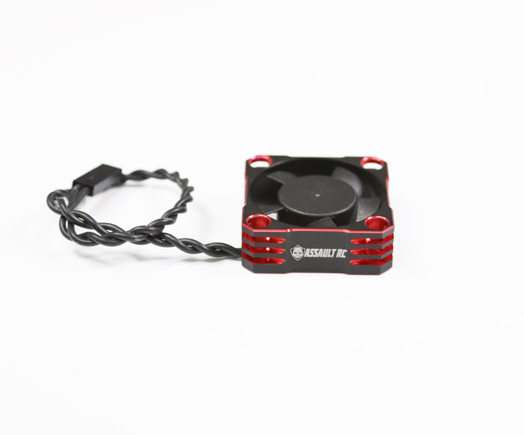 Assault RC Aluminum 30x30mm Ball Bearing High Speed Fan (Red)