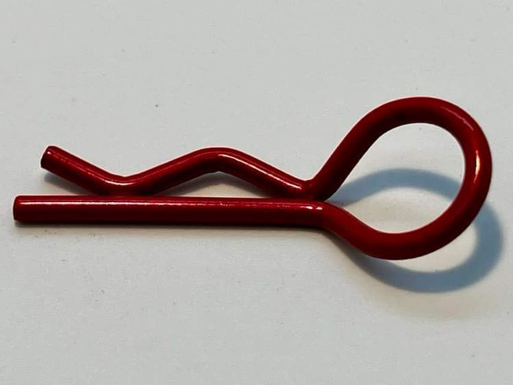 Assault RC Light Weight Bent Body Clips (Flat Red) (8pk)