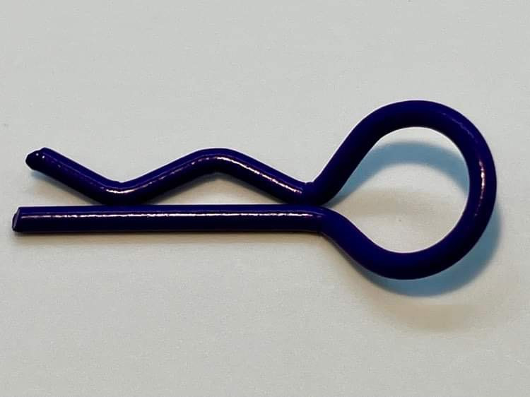 Assault RC Light Weight Bent Body Clips (Flat Purple) (8pk)