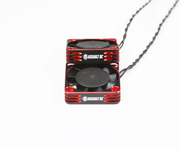 Assault RC Aluminum 40x40mm Ball Bearing High Speed Fan (Red) (ARC27240)