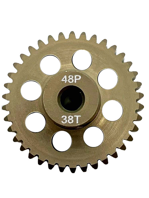 Assault RC Precision Aluminum Hardened 48P Pinion Gear (38T) (3mm Bore)