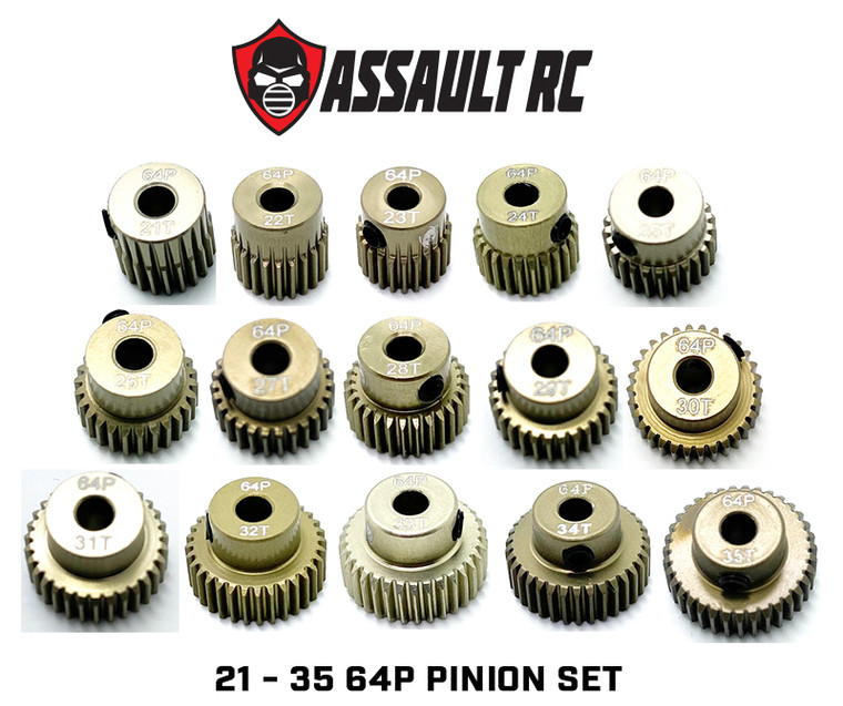 Assault RC 15 Piece 64P Pinion Set (21-35)