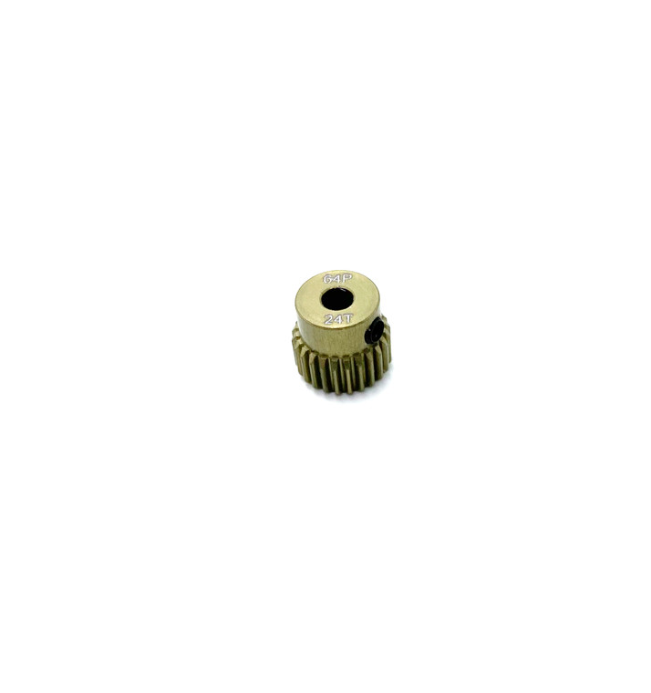 Assault RC Precision Aluminum Hardened 64P Pinion Gear (24T) (3mm Bore)