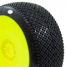ProCircuit Kamikaze V2 Buggy Tires (C3) Medium - Pre-Mounted (Yellow) (2)