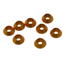 Ultimate Racing 3mm Aluminum Cap Head Cone Washer (8) (Gold)