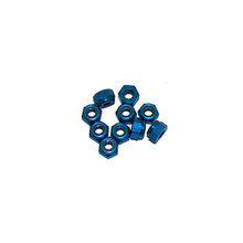 Ultimate Racing 4mm Aluminum Nylock Nut (Blue) (10pcs) (UR1512-B)