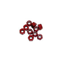 Ultimate Racing 4mm Aluminum Nylock Nut (Red) (10pcs) (UR1512-R)