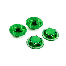 Ultimate Racing Closed End Wheel Nuts V2 (Green) (4pcs)