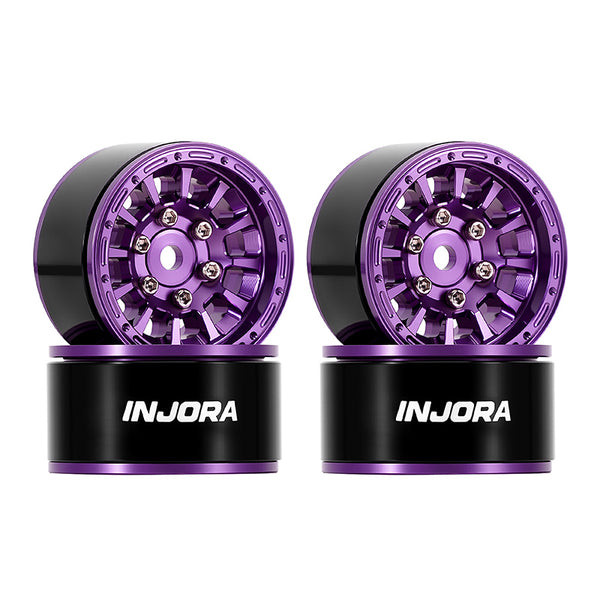 INJORA 1.0" Aluminum Wheels for Micro Crawlers (Purple) (W1056)