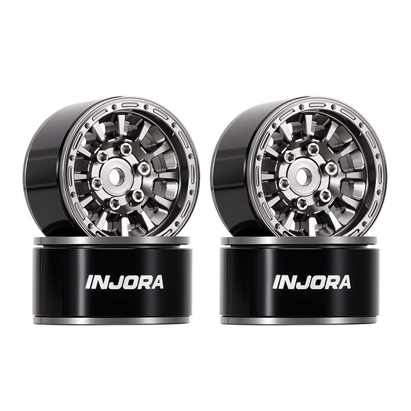 INJORA 1.0" Aluminum Wheels for Micro Crawlers (Titanium) (W1056)