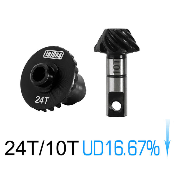 INJORA Overdrive Underdrive Alloy Steel Helical Gears for 1/18 TRX4M (Underdrive 16%)