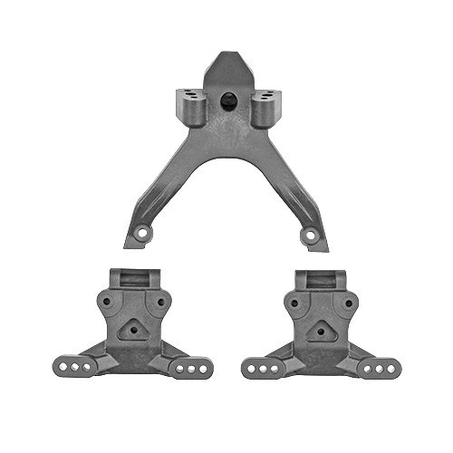 RC10B7.1 FT Top Plate And Ballstud Mounts, Carbon Factory Team RC10B7.1 FT Top Plate And Ballstud Mounts, Carbon