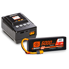 Spektrum RC Smart Powerstage Surface Bundle: 5000mAh 2S LiPo Battery IC3 / S155 Charger