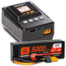 Spektrum RC Smart Powerstage Surface Bundle: 5000mAh 3S LiPo Battery / S155 Charger