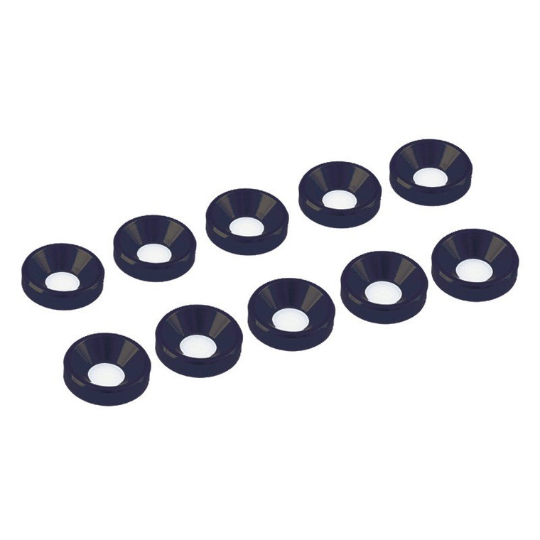 Ultimate Racing 3mm Aluminum Countersunk Washers (10) (Black)