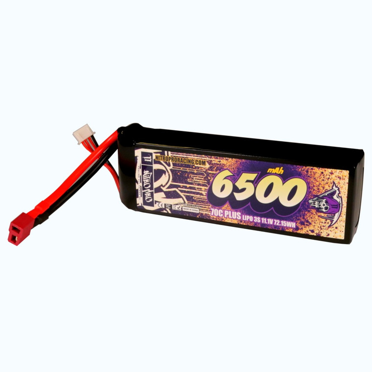 NitroPro 6500MAH 3S 70C Battery 11.1V, Deans