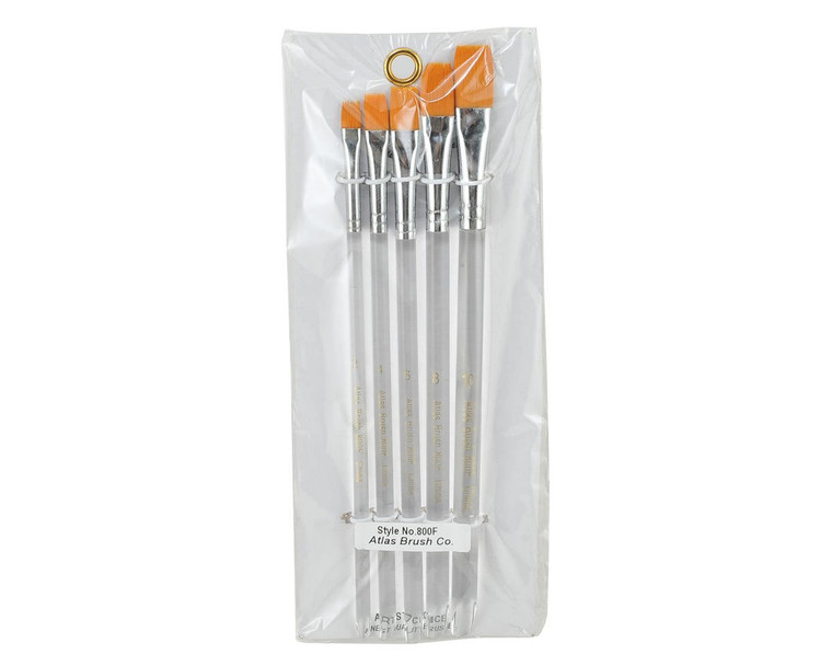 Atlas Brush 5pc Taklon Brush Set (flat)