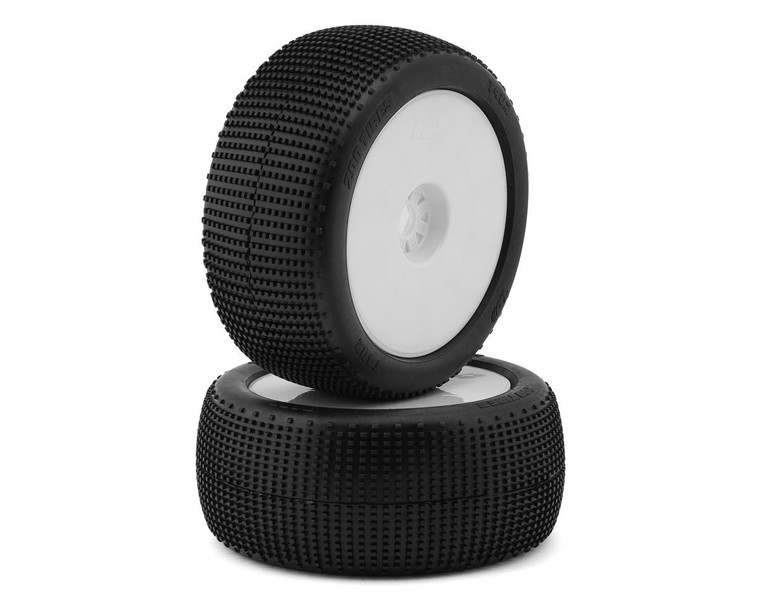 TZO Tires 402 1/8 Truggy Non-Glued Tire Set (White) (2) (Super Clay)