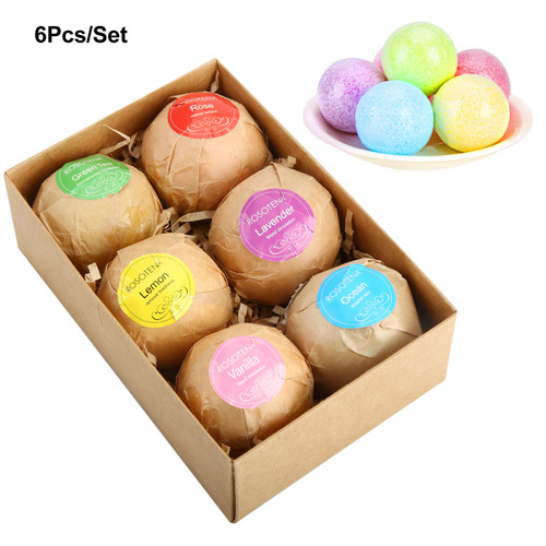 6Pcs Essential Oil Scented Bubble Bath Salts Bombs Birthday Gifts for Women Kids