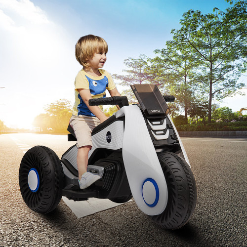 Children's Electric Motorcycle 3 Wheels Double Drive With music playback function XH