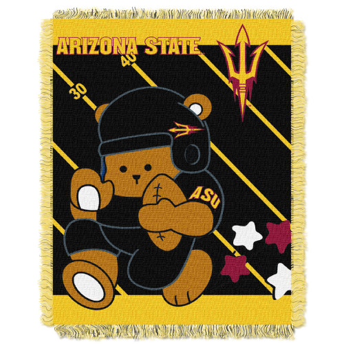 Arizona State OFFICIAL Collegiate "Half Court" Baby Woven Jacquard Throw